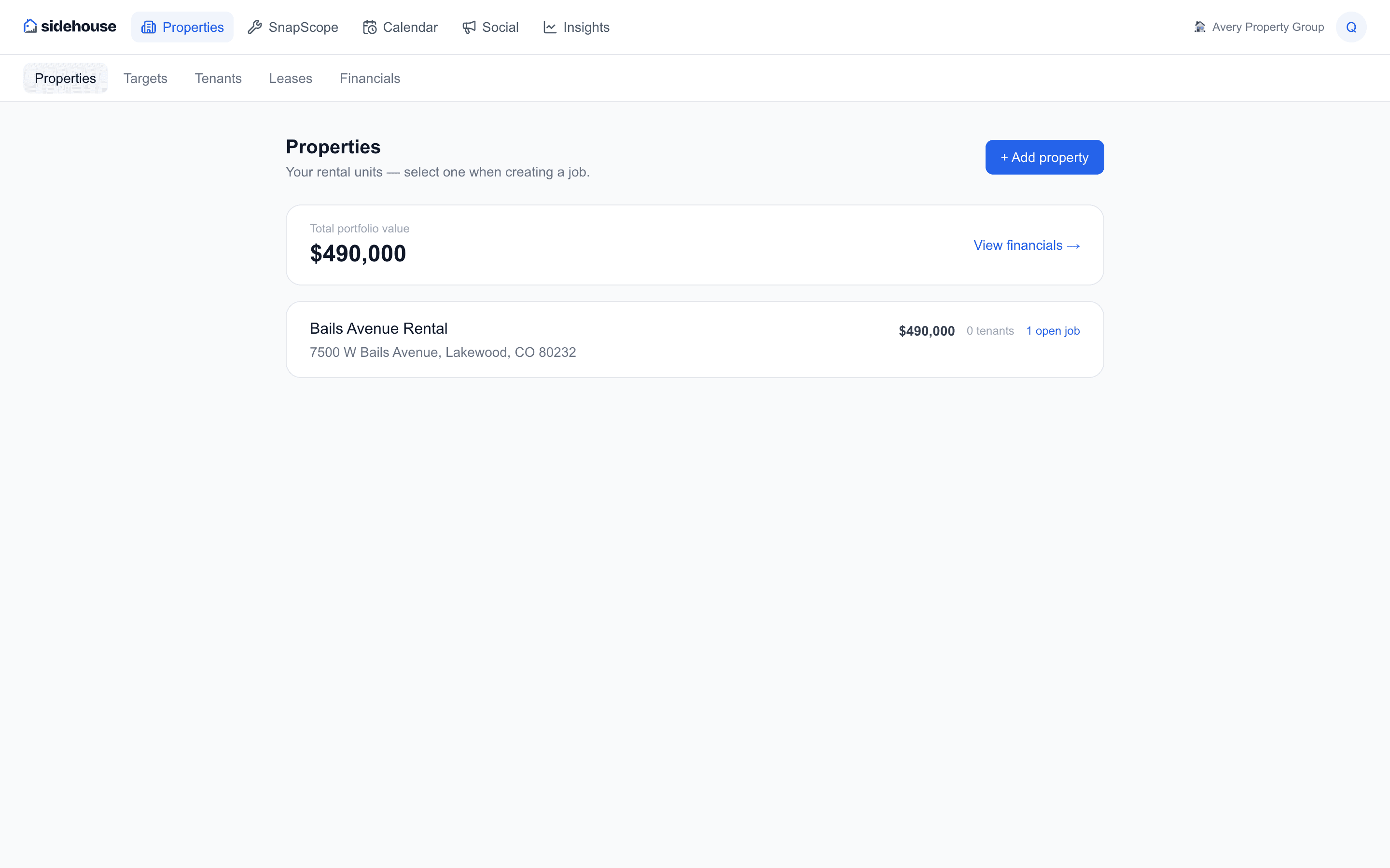 Properties screenshot